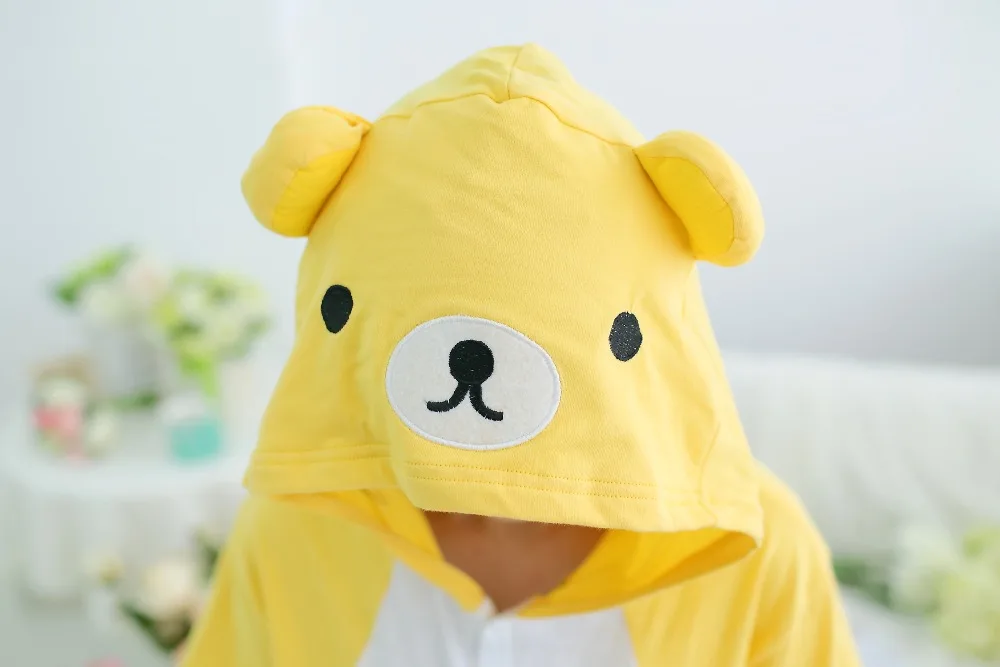 Аниме пижамы Rilakkuma для мужчин и женщин взрослых с коротким рукавом хлопковые
