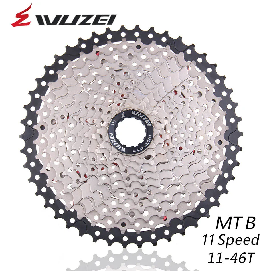 WUZEI 11 S 22S 33S 11-46T MTB горный велосипед свободные колеса стальной маховик 11 скоростной блок звездочек совместимый для частей M9000 - Цвет: 11S 11-46T