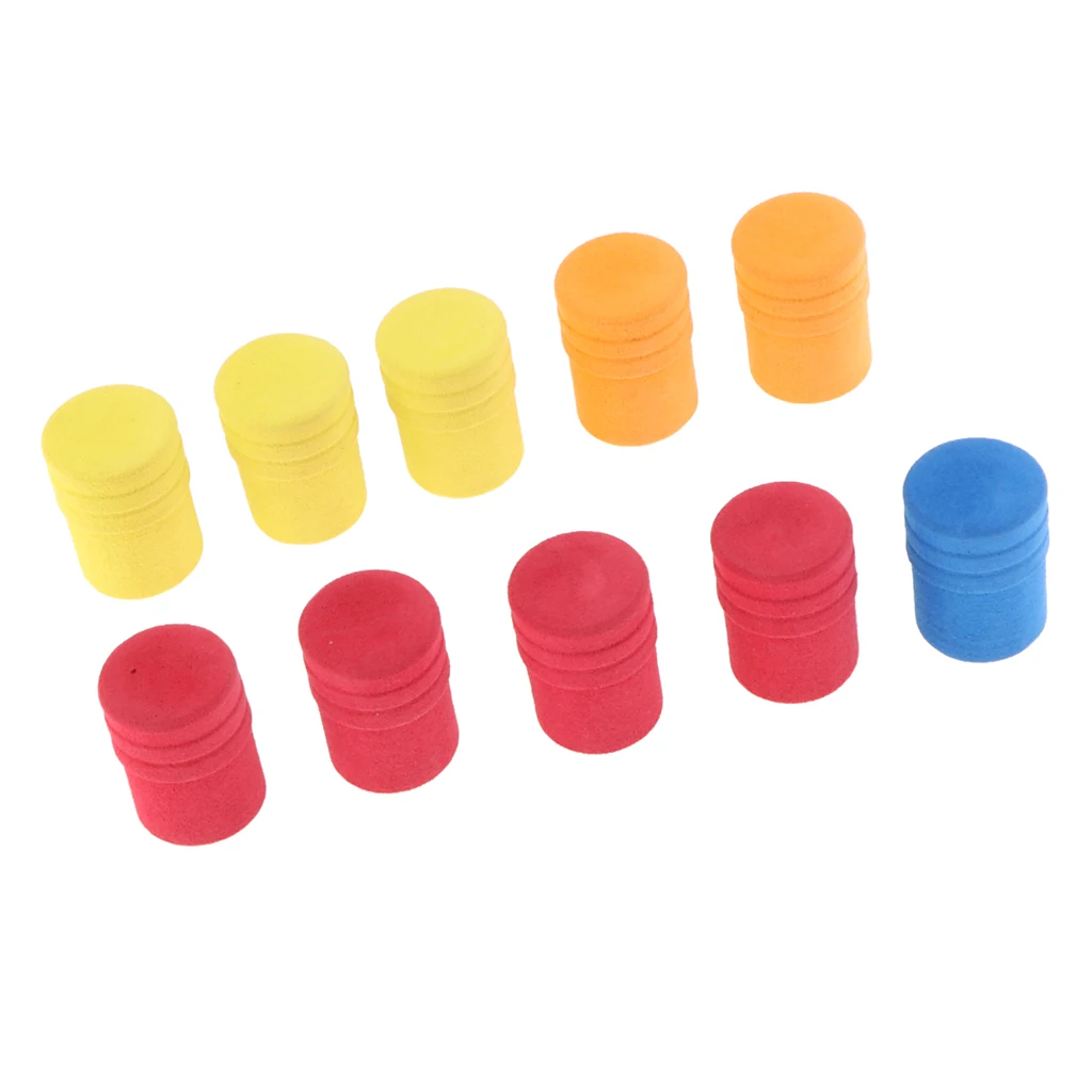 10 Pieces Fishing Rod Butt Caps Retractable Sponge Plug Fishing rod Components Tackle Accessories 