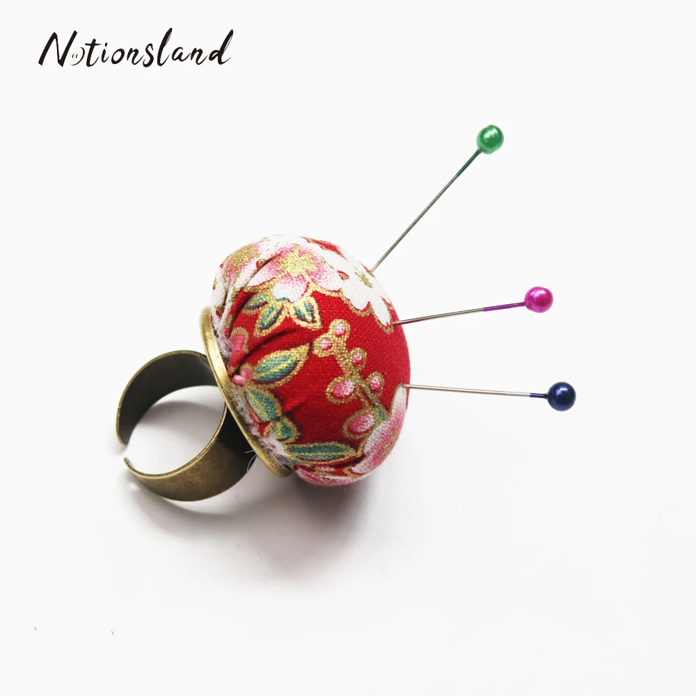 

1PC Floral Pattern Ring Needle Pin Cushion Sewing Pincushion DIY Sewing Tools Accessories Random Color