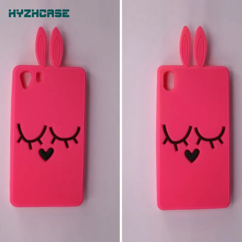 Mobile phone case для sony xperia z1 z2 3d мультфильм роза красный Кролик Шаблон Телефон Корпус