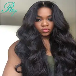 Riya Hair 13x6 человеческие волосы на кружеве парики 250% плотность бразильские волосы remy Предварительно сорванные волнистые волосы на теле парик