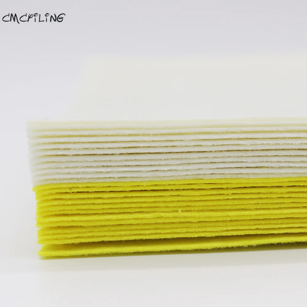 Beige Lemon Yellow Felt Craft 1mm Felt Polyester Fabrics Sheet For Diy