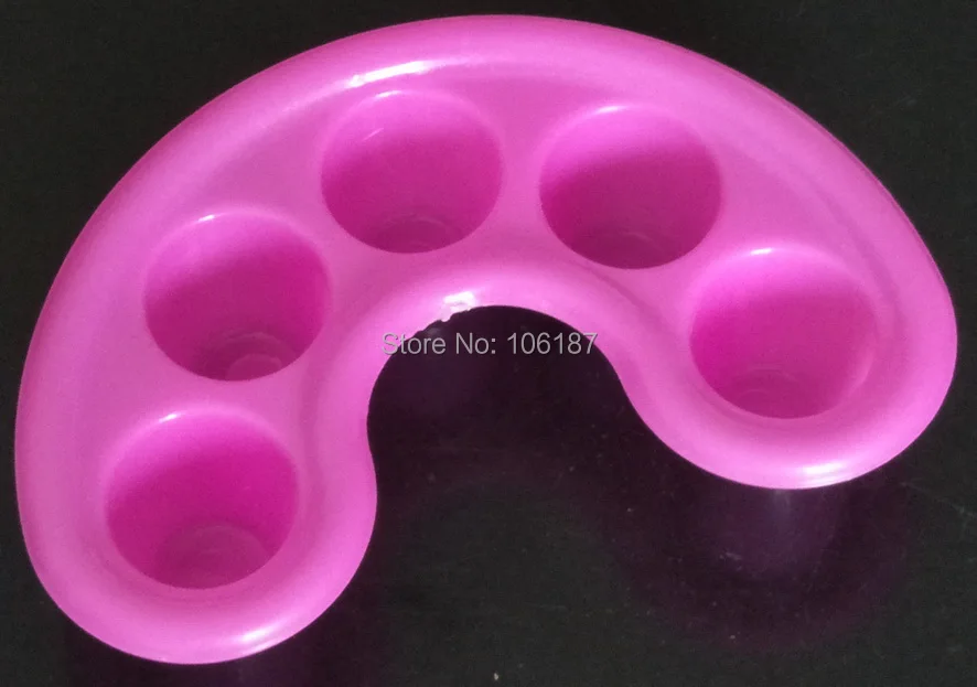 

1Pc Nail Art Tool Nail Bubble Bath Spa Bowl Black Pink color Nail Soak Off Tray Acrylic Gel