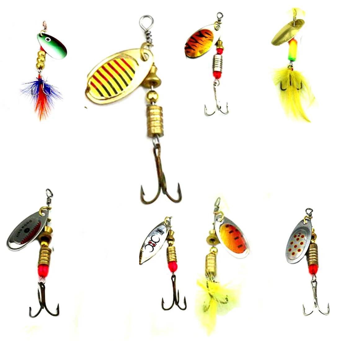 

8 Size Metal Fishing Lure Spoon Lure Spinner Bait Fishing Tackle Hard Bait Spinner Bait Isca Artificial Pesca Accessories