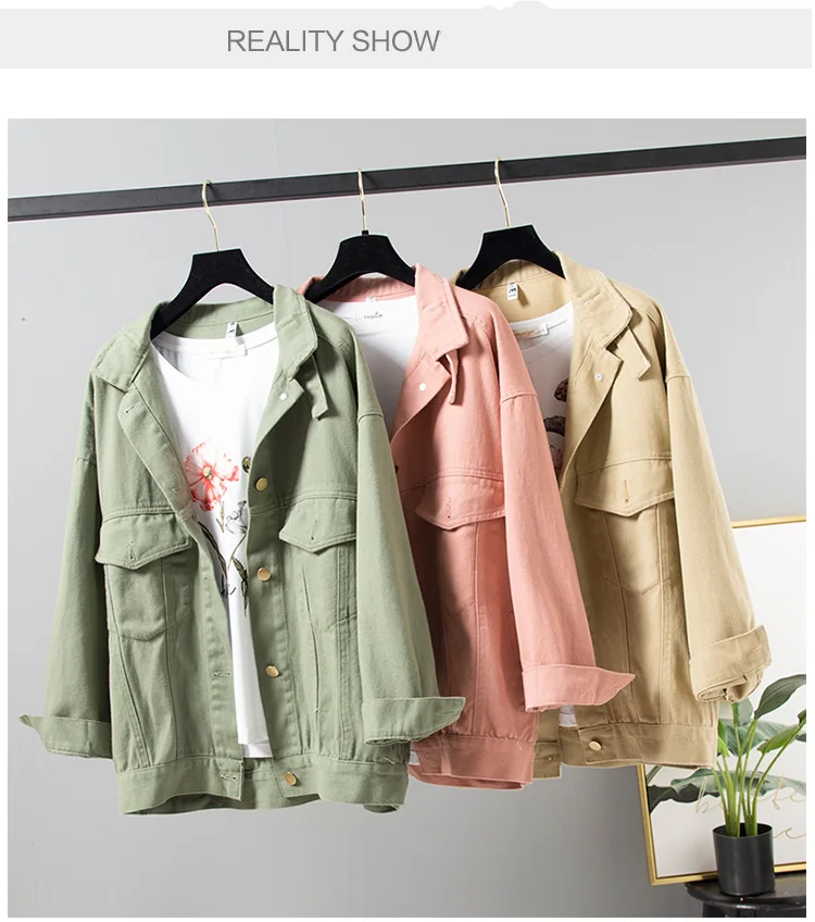 Джинсовая куртка, Корейская женская куртка, Классический светильник, розовая джинсовая куртка, свободный крой, топы с длинным рукавом, Джинсовая Верхняя одежда, джинсовая куртка для женщин