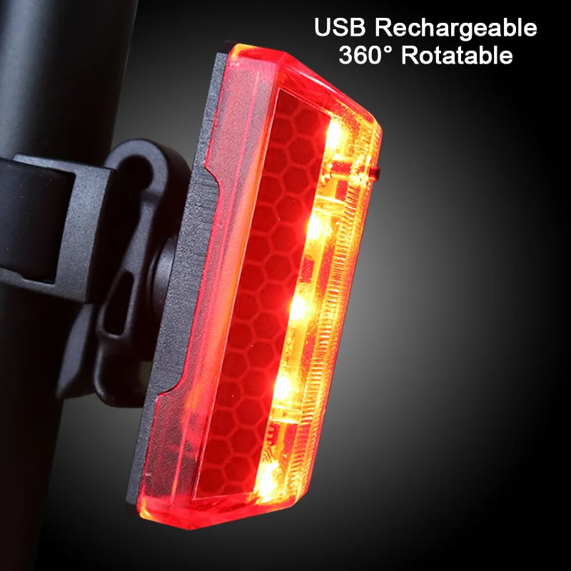 Cheap Bicycle Tail Light USB Rechargeable for MTB Road Bike Rear Back Light Waterproof Night Cycling safety warning LED Lamp TL2281 0