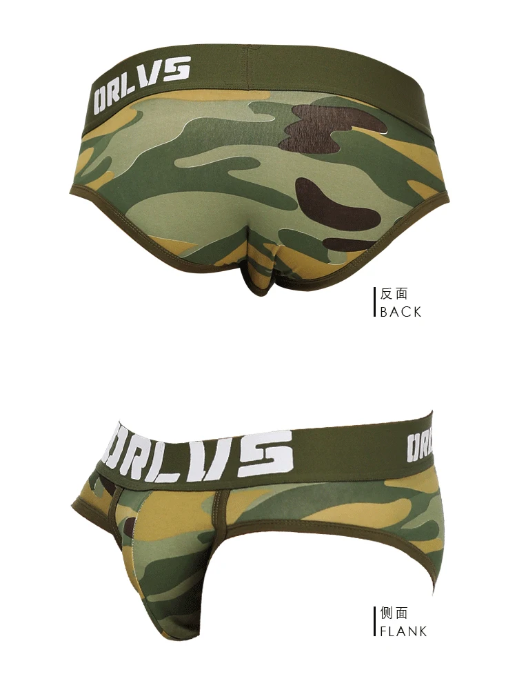 cotton briefs ORLVS Sexy Camouflage  Mens Briefs Cotton Underwear Shorts Slip Panties Gay Sous Vetement Homme Coton Ropa Interior Hombre Cueca mens swimming briefs