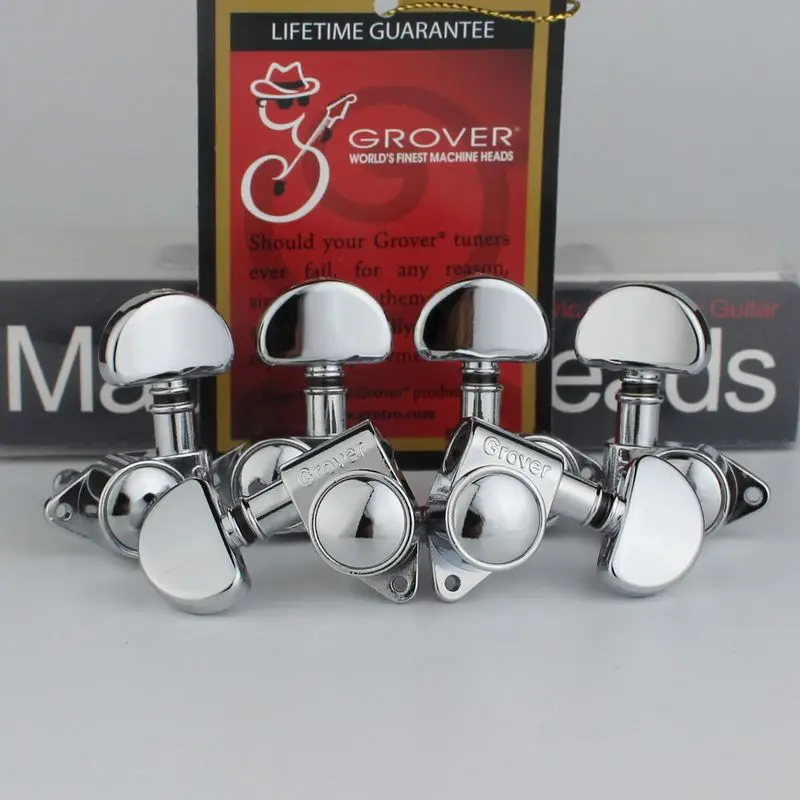 

1 Set Grover Guitar Machine Heads Big handle Tuners Chrome Made in China