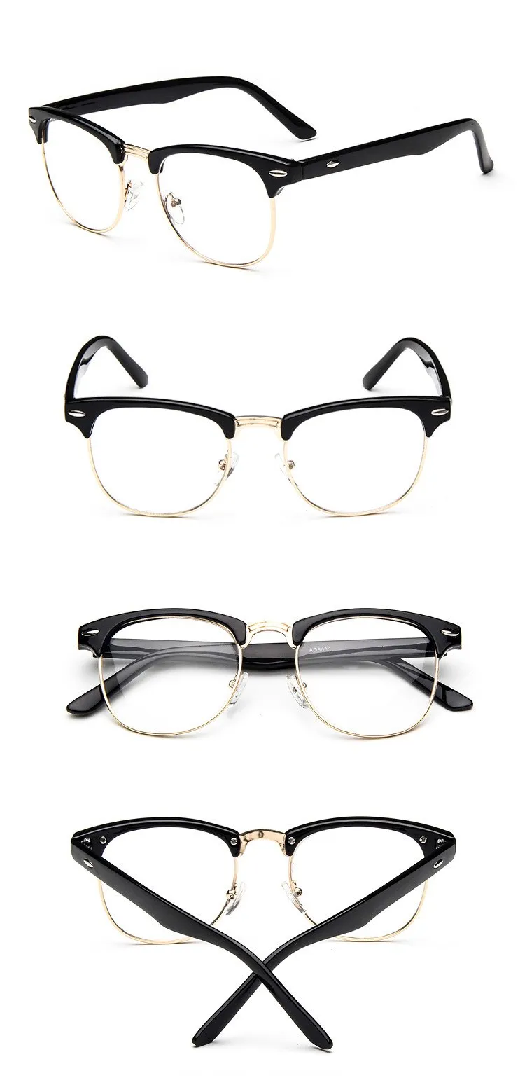 Брендовые дизайнерские оправы для очков, оправы для очков для женщин и мужчин, мужские ностальгические зеркальные женские очки, крутая простая оправа для очков