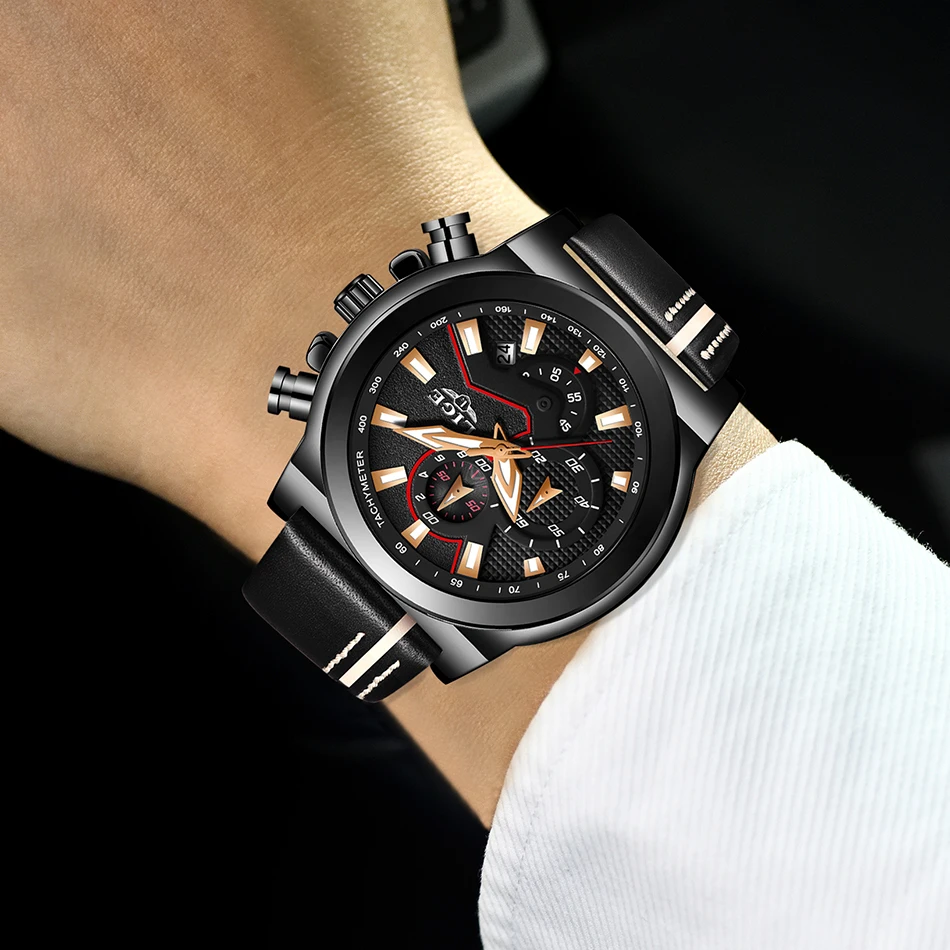 LIGE классические мужские s часы лучший бренд класса люкс военные спортивные часы мужские кожаные водонепроницаемые кварцевые наручные часы Relogio Masculino