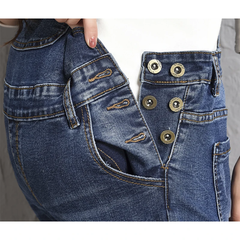 Весенне-осенние джинсы для беременных размера плюс, Комбинезоны для беременных женщин, штаны с эластичной резинкой на талии, брюки на подтяжках для беременных