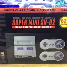 Мини HD HDMI ТВ игровая консоль портативная Ретро семейная игровая консоль встроенный 821 классический для SNES игр двойной геймпад PAL и NTSC