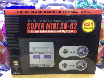 

Mini HD HDMI TV Video Game Console Handheld Retro Family Game Console Built-In 821 Classic for SNES games Dual gamepad PAL&NTSC