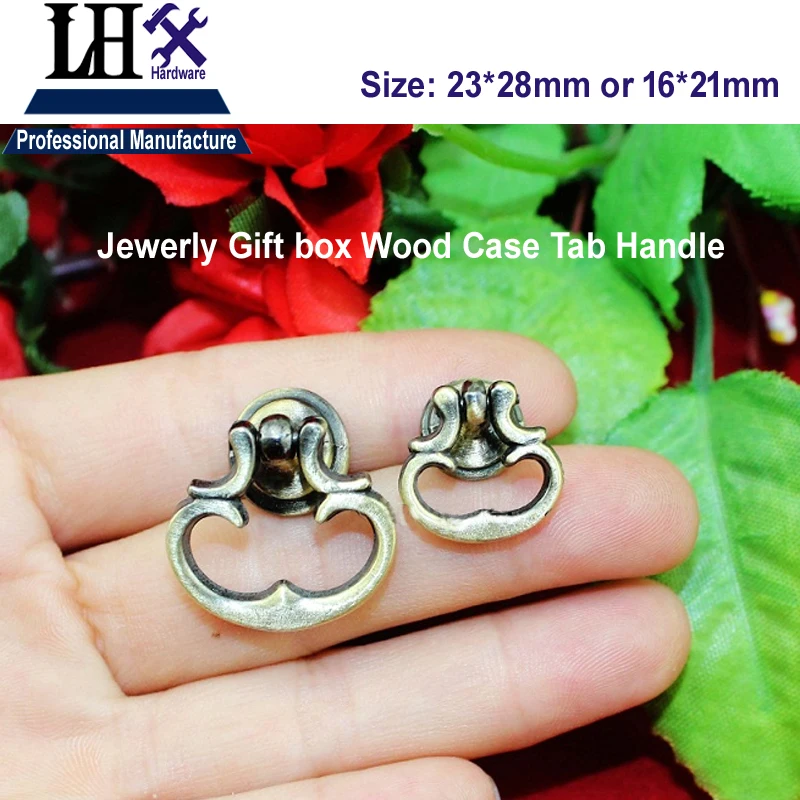 Christmas Supplier 4pcs Jewerly Box Handle Tab 2 Size for Drawer
