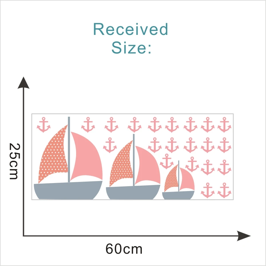 Pink Anchors Wall Sticker