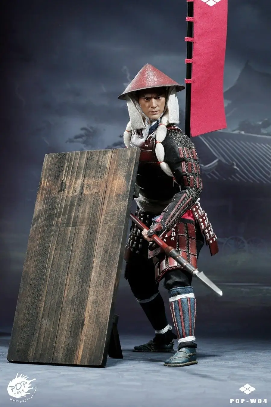 POPTOYS 1/6 шкала доспехи Ashigaru-Spear Deluxe Ver POP-W04B