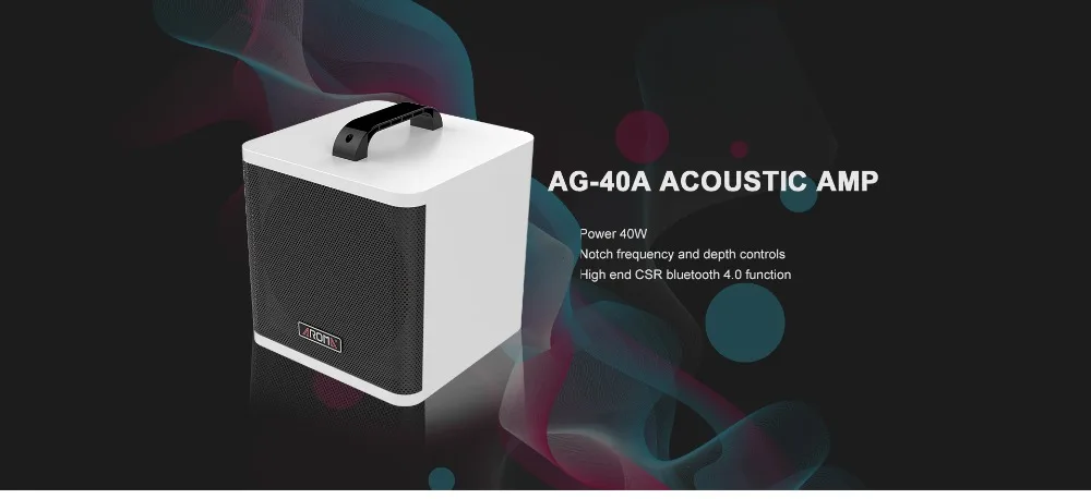 Арома AG40A акустический гитарный усилитель 40 Вт Цифровой усилитель аудио динамик коробка Встроенный тюнер CSR Bluetooth W/калибровочный кабель адаптер питания