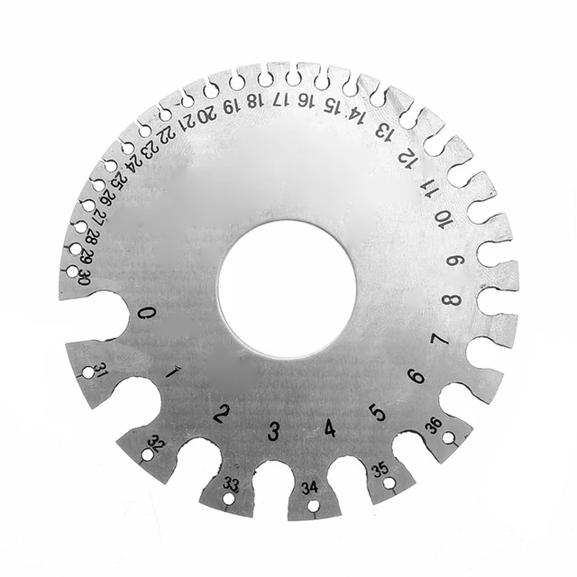 Stainless Steel 1 36 Round Awg Swg Wire Thickness Ruler Gauge Diameter Measurer Tool Stainless Steel 1 36 Round Awg Swg Wire Thickness Ruler Gauge Diameter Measurer Tool