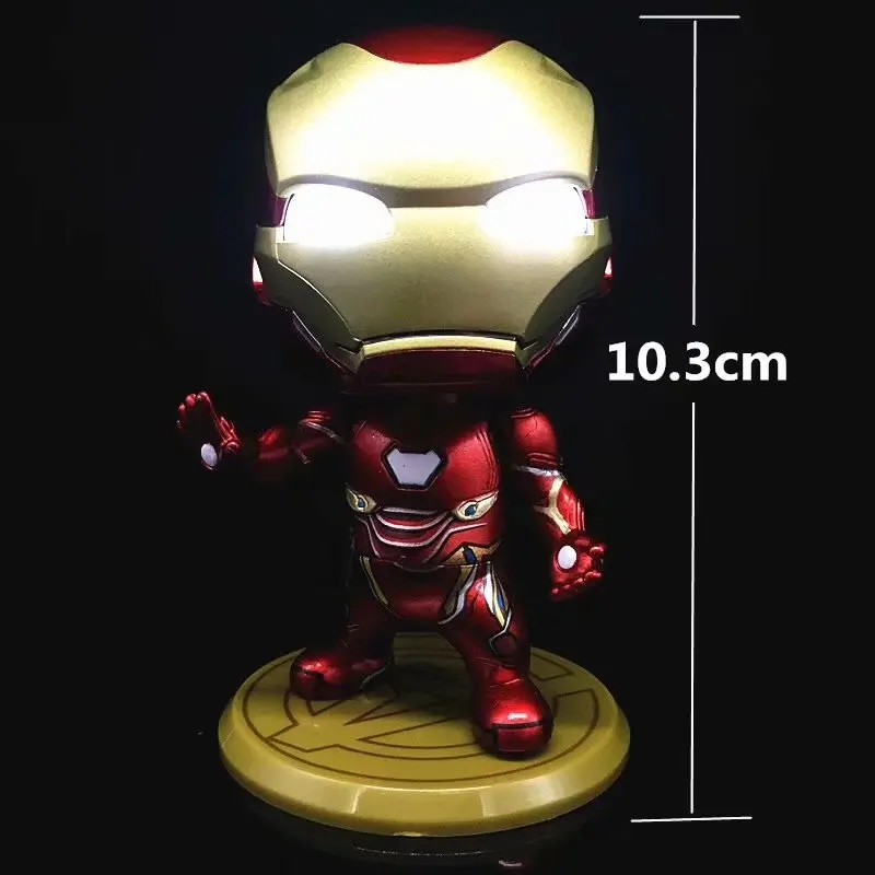 

The Avenger Ironman Figures stand Iron man MK50 Super Hero Tony Stark PVC Action Figure Model Toy With Light Collection Kid gift