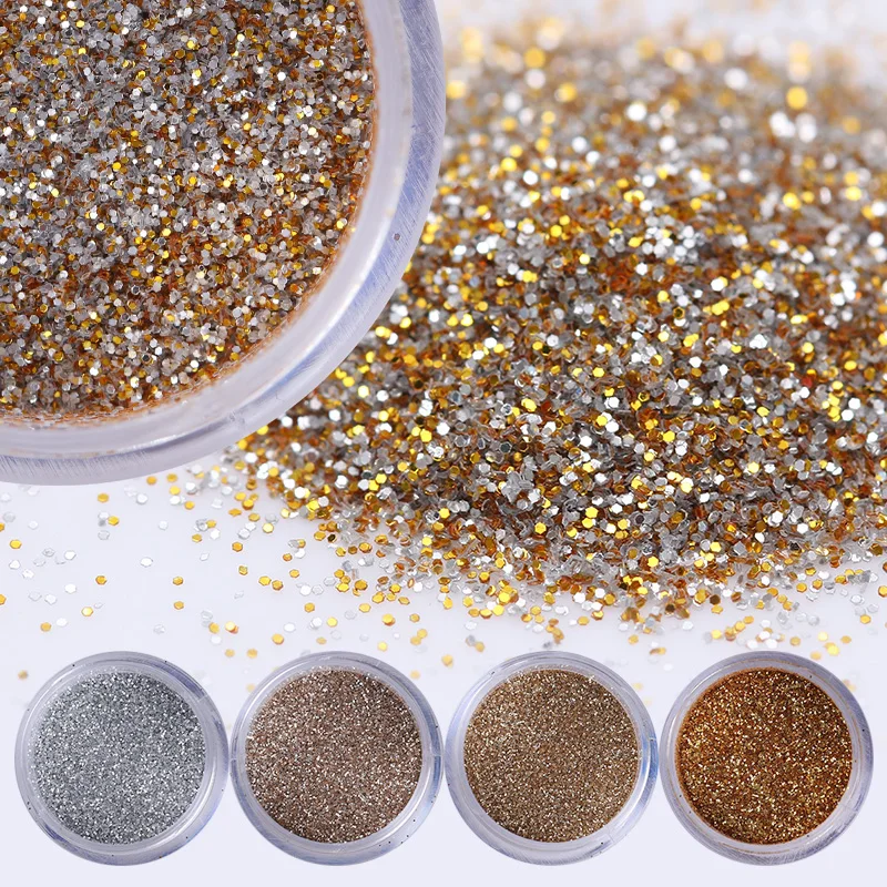 

1 Box 10ml Mixed Glitter Powder Sequins Powder Gold Silver Flakes Paillettes for Gel Nail Polish Nail Art Tips Decoration