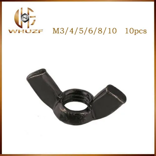 

Freeshipping DIN315 carbon steel M3 M4 M5 M6 M8 M10 black/white Galvanized Hand Tighten Nut Butterfly Nut Ingot Nuts Claw nut