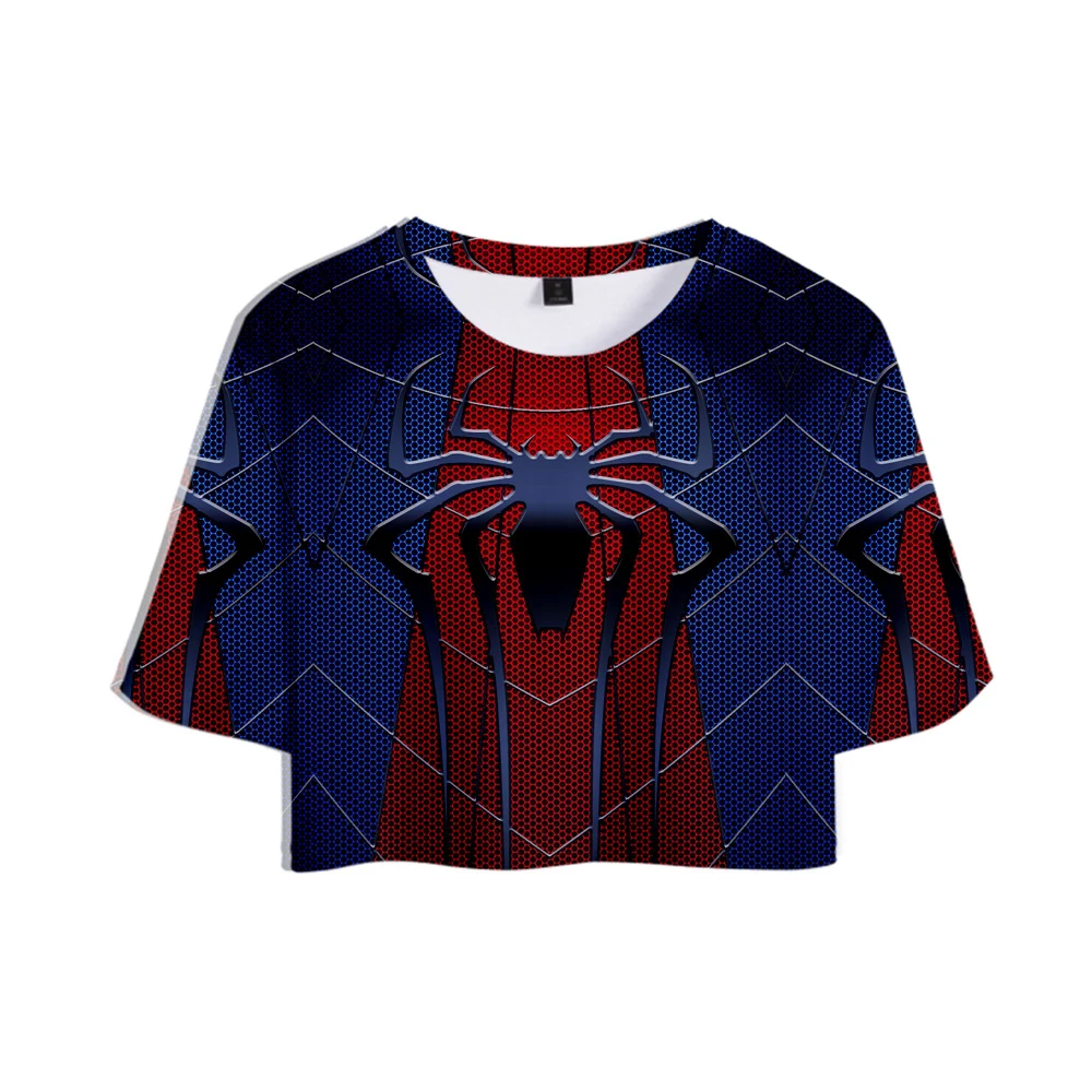 

2019 Spider-Man: Far From Home Peter Benjamin Parker 3D Tops Crops Girl t-shirt Short T shirt Women Sexy Sale Casual Clothes