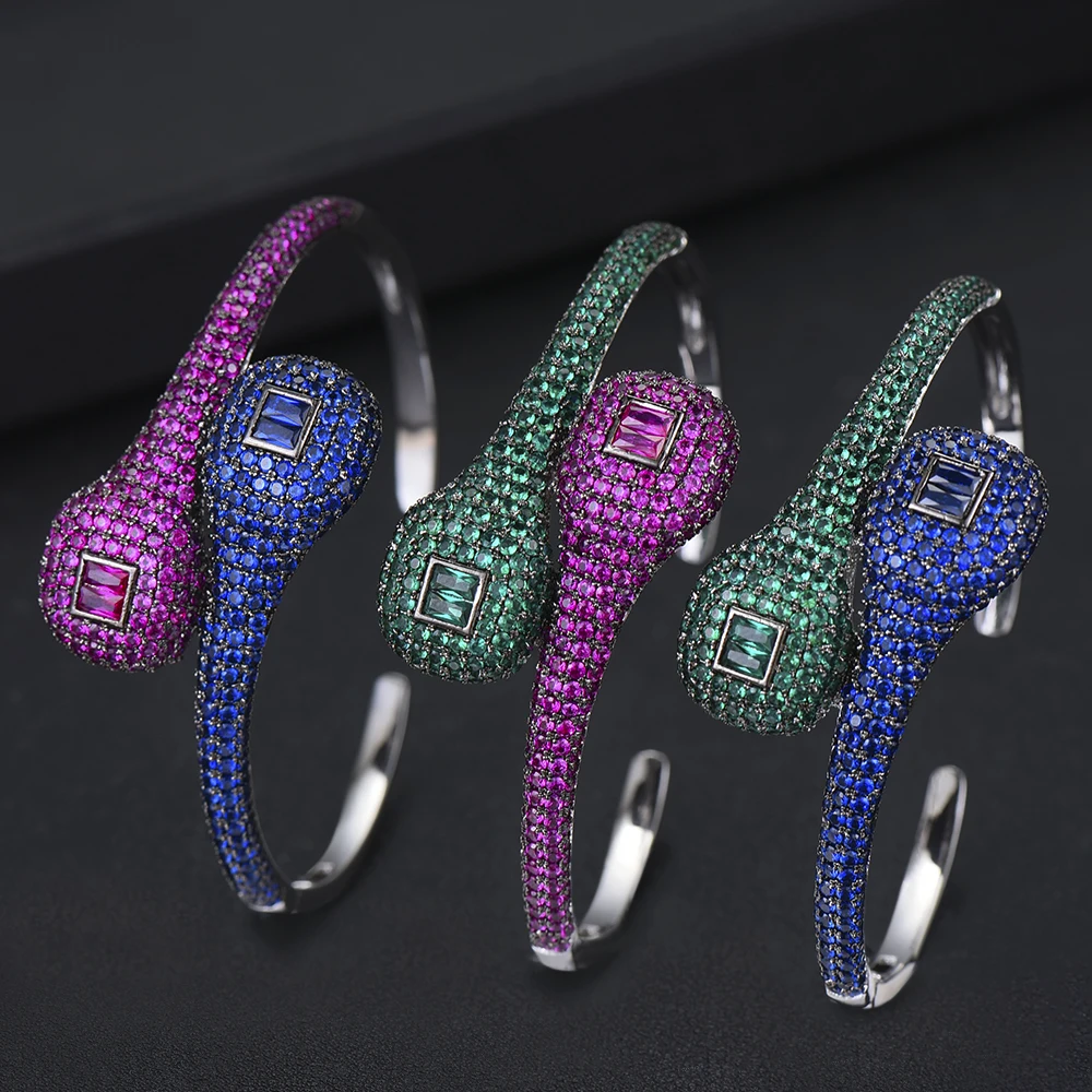

GODKI Personalize Luxury Simple Initial Knot Open Cuff Bangles/Bracelets For Women Wedding Full Zircon Dubai Bridal Jewelry 2019