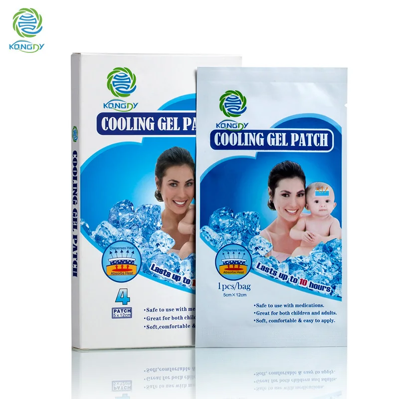 Health Care KONGDY Cooling Pad Fever Reducing 4 Pieces Box Gel Packs