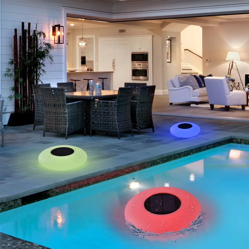 Luzes de Jardim Luzes da Noite Lâmpada do Gramado do Jardim de Casa Piscina Flutuante Solar Lâmpada Deriva Água Solar-powered Criativa Luz Led 8 Lâmpada Luzes Da Noite Deriva Água Solar-Powered