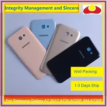 Для Samsung Galaxy A7 A720 A720F SM-A720F корпус батарея Дверь задняя крышка чехол Корпус Замена