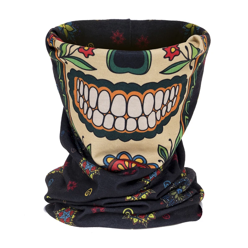 

3D Skull Magic Bandanas Outdoor Sport Bicycle Multi Functional Headband Geometry Tubular Tube Ring Scarf