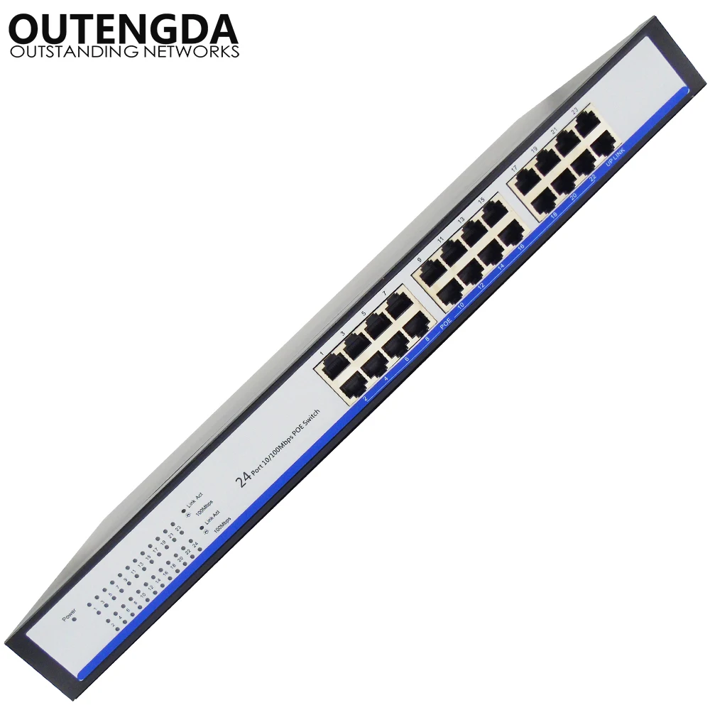 Новый коммутатор Poe с 24 портами 10/100 м мощность В через Ethernet 23 POE и 1 Uplink для Wi Fi ap ip
