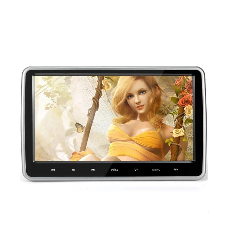 Discount YUANMINGSHI 2pcs 10.1 Inch HDMI Monitors HD Digital LCD Touch Screen Car Headrest Monitor Car Audio Player FM Car DVD Player 1