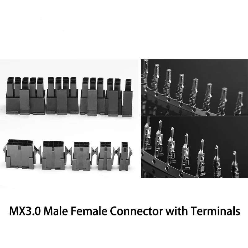 Партиями по 5 комплектов Molex 3,0 мм Шаг 5557/5559 мужской Корпус 2/4/6/8/10/12/14/16/18/20/22/24P Мужской Корпус+ Женский Корпус+ терминалы