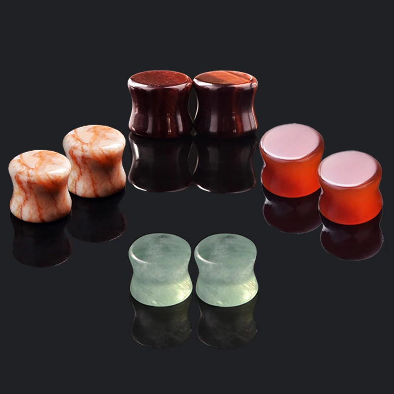 Hot Sale Body Jewelry Natural Stone Ear Plugs and Tunnels 00g Ear Plug
