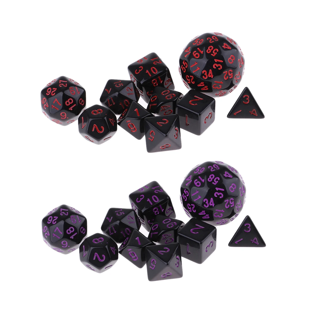 Wholesale 20 Pieces Acrylic Polyhedral Dice Set Table Board Game Party Game Accessory Colors for D&D DnD RPG Pub Drinking