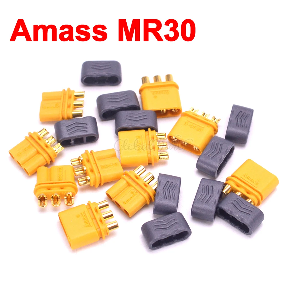 5 пара/лот Amass MR30 разъем с оболочкой гнездовой и мужской обновленный XT30 для RC Lipo