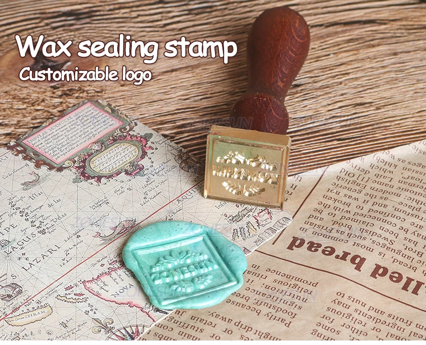 ZONESUN Custom Wax Seal Stamp With Wood Handle For Gift Packing