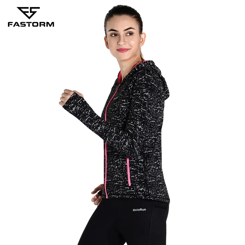 FASTORM Running Jackets Women Long Sleeve Outdoor Breathable Sportswear