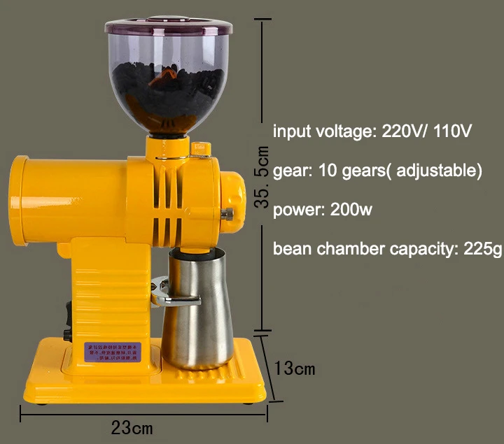 10 передач кофемолка в зернах призрак зубы заусенцев мельница грубой тонкой шлифовальной машины 220 В/110 В