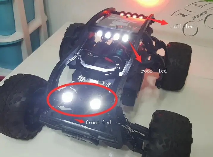 

HPI Savage Flux F XL 5.9 4.6 Roll cage RailLights/HeadLights/Side Lights/Roof Lights Lamps Led Bar with Led Lights system