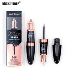 Music Flower водостойкий жидкая подводка в ручке долговечный анти-пот анти-масло быстрый сухой черный матовый подводка для глаз аппликатор