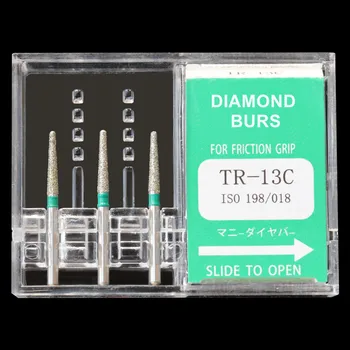 

10 Boxes Dental Diamond Burs TR-13C Polisher Drill FG1.6mm High Speed Handpiece DIA-BURS Fast Shipping