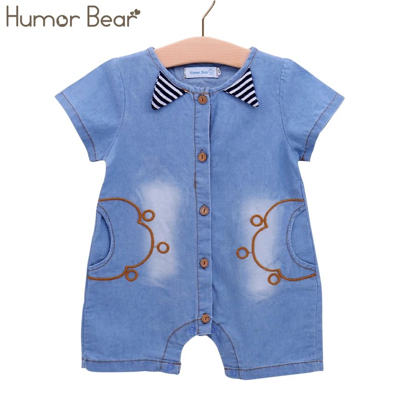 

Humor Bear 2018 NEW Fashion Cartoon Jumpsuits Baby Boy Clothing Cowboy Style Casual Clothing Boy Clothes Children Clothing