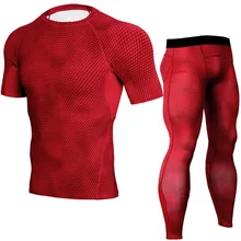 Plus Size Verão 2018 Mens Compressão Shapewear Aptidão Secagem rápida Homens Espartilho Emagrecimento Sweatpants Treino Conjunto Terno de Trilha