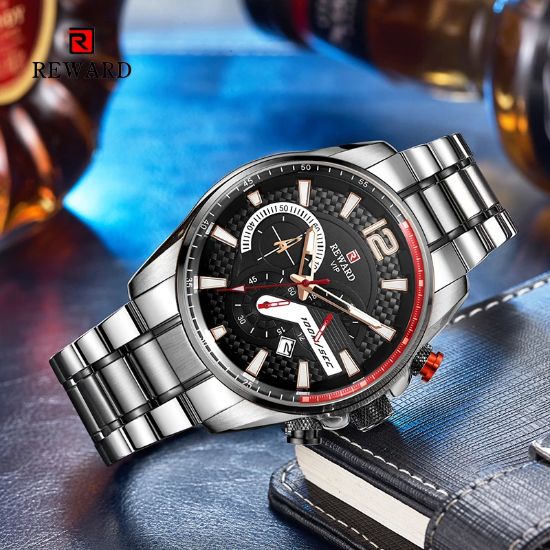 

REWARD Mens Watches Top Brand Luxury Waterproof Sport Watch Men Leisure Sports Quartz Watch Relogio Masculino hodinky ceasuri