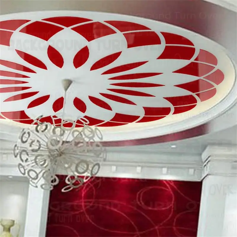 Creative modern style simple design acrylic mirror wall stickers on the ceiling fascinate round