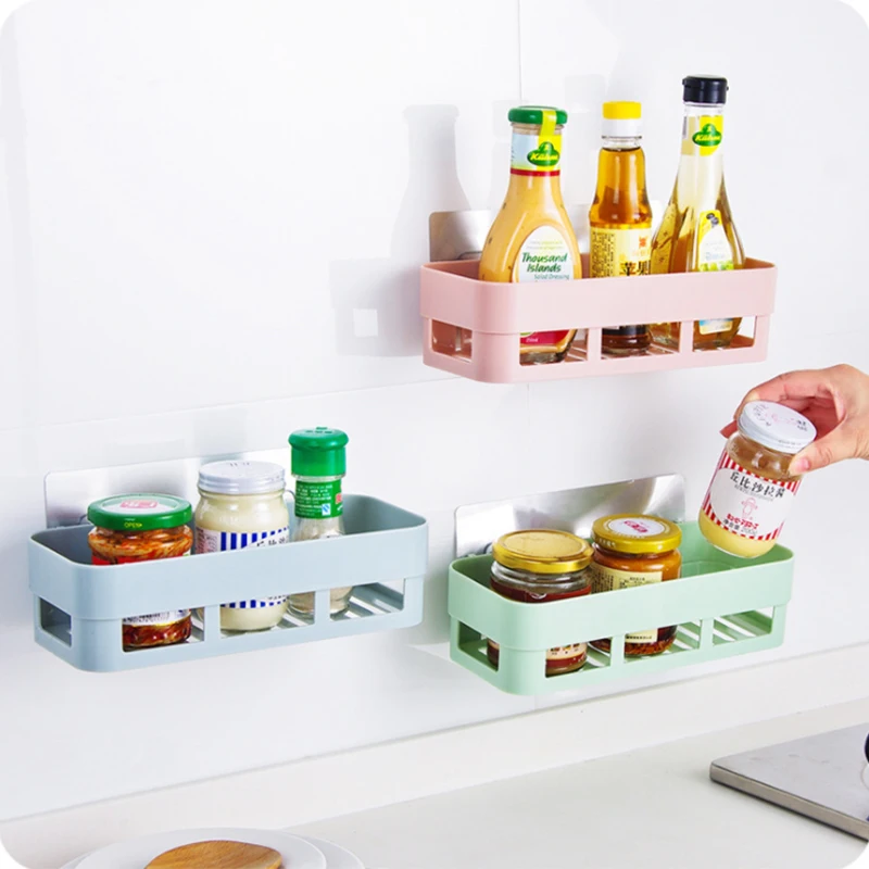 1 шт. полка для ванной клейкая Badkamer Rek хранения угловая душевая Полка кухни