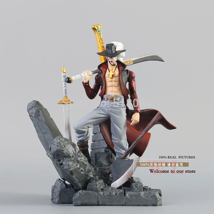 Аниме one piece Dracule Mihawk ПВХ фигурка коллекционная игрушка " 15 см